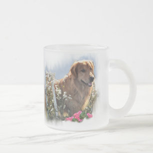 Golden Retriever Lovers Gifts Frosted Glass Coffee Mug