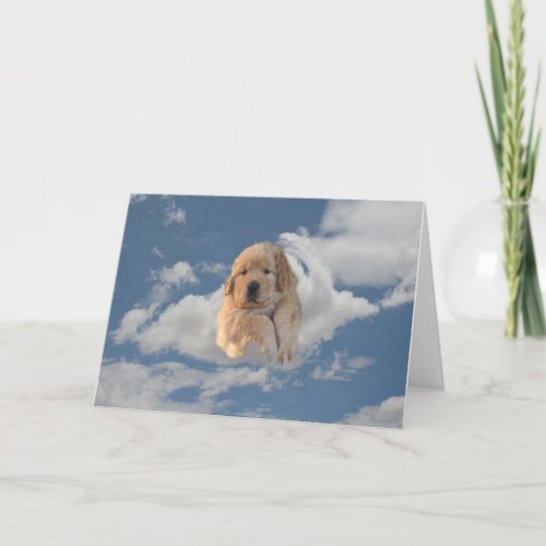 Golden Retriever Loving You Is Heavenly Card