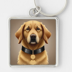 🌸 Golden Retriever Loyal Glow Pet Charm Style 🌸 Keychain