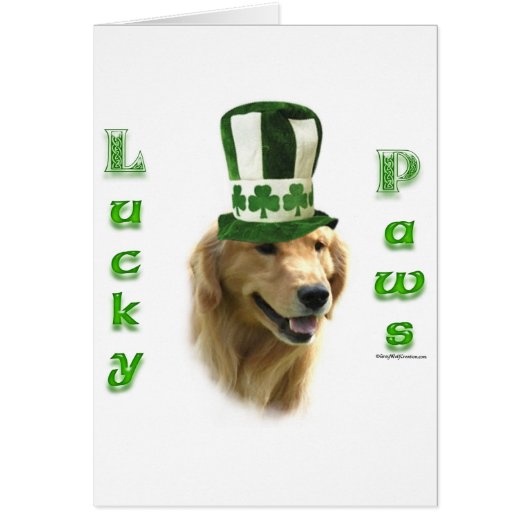 Golden Retriever Lucky Paws Cards (Front)