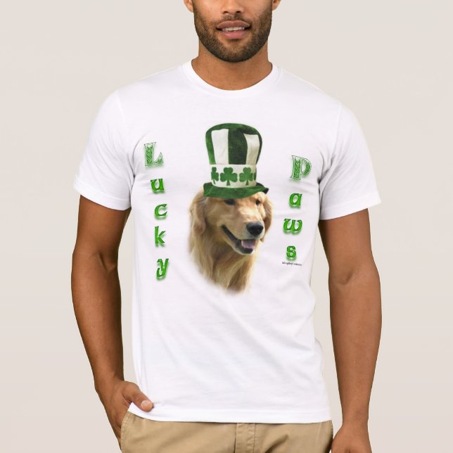 Golden Retriever Lucky Paws T-Shirt (Front)
