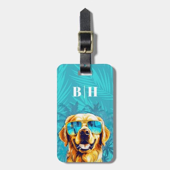 Golden Retriever Luggage Tag (Front Vertical)