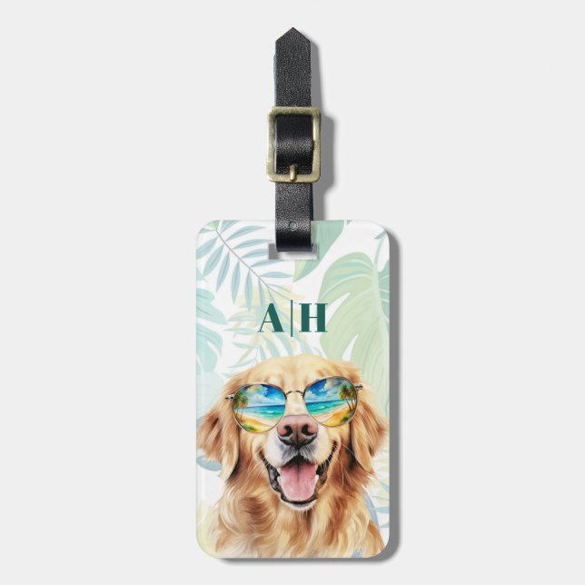 Golden Retriever Luggage Tag (Front Vertical)