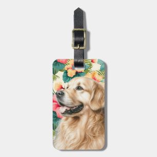 Golden Retriever Luggage Tag