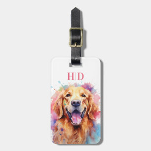 Golden Retriever Luggage Tag