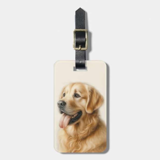 Golden Retriever Luggage Tag (Front Vertical)
