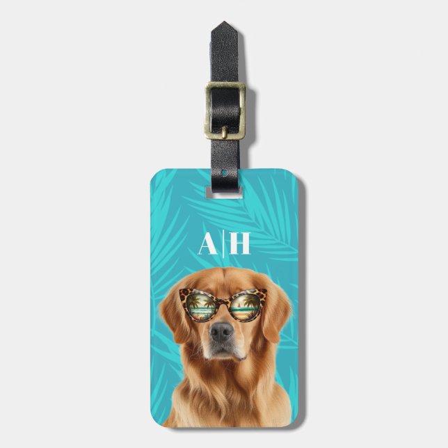 Golden Retriever Luggage Tag (Front Vertical)