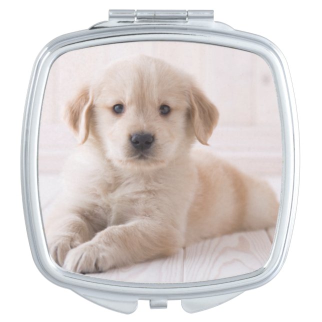 Golden Retriever Lying Down Makeup Mirror (Front)