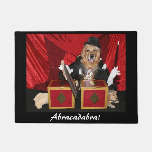 Golden Retriever Magic Show Abracadabra Doormat