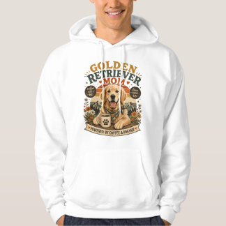 Golden Retriever Mama Vintage Coffee & Dog Lover Hoodie