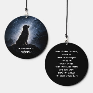 Golden Retriever Memorial Sympathy Tribute Wind Chime