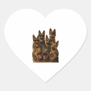 Golden Retriever 'Merica Sunglasses Heart Sticker