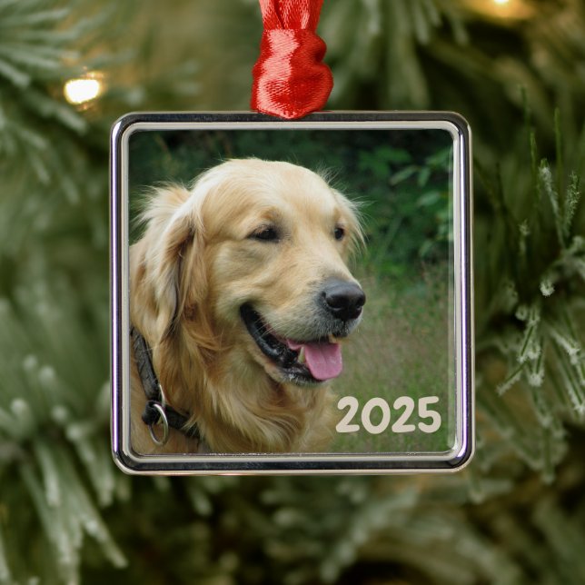Golden Retriever Metal Ornament (Tree)