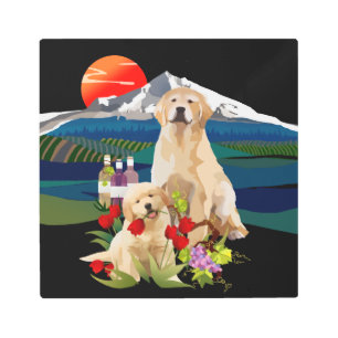 Golden Retriever Metal Wall Art
