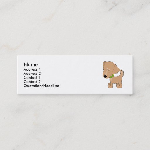 Customizable Golden Retriever Business Card