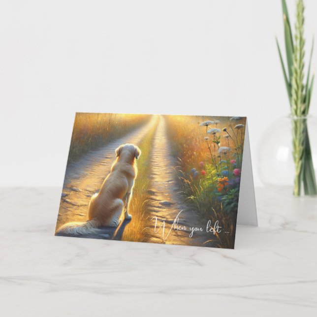 Golden Retriever Missing You Card (Front)