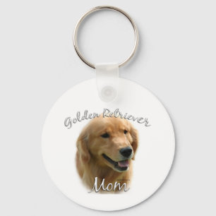 Golden Retriever Mom 2 Keychain