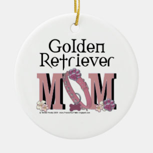 Golden Retriever MOM Ceramic Ornament