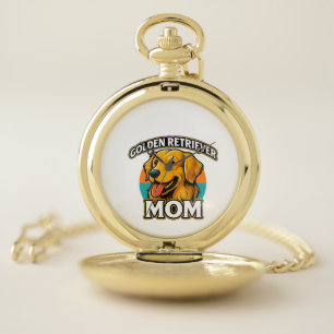 Golden Retriever Mom � Cute Dog Lover Design Pocket Watch