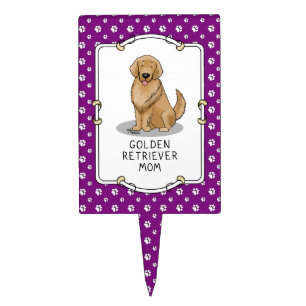 Golden Retriever Mom - Cute Dog Mom Cake Topper