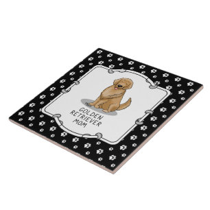 Golden Retriever Mom - Cute Dog Mom Ceramic Tile