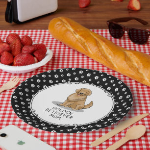 Golden Retriever Mom - Cute Dog Mom Funny Paper Plates