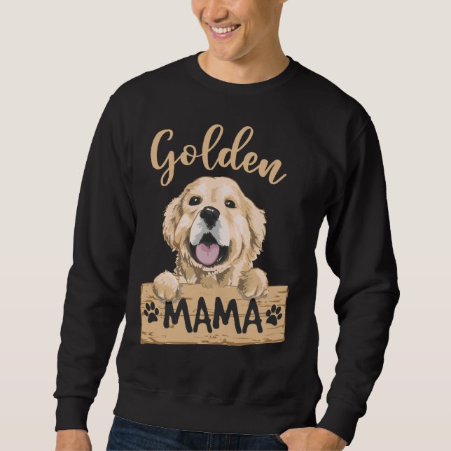 Golden Retriever Mom Cute Dog Mom Sweatshirt (Front)