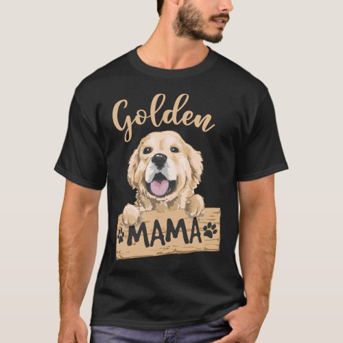 Golden Retriever Mom Cute Dog Mom T_Shirt