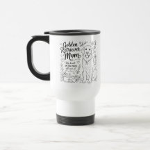 Golden Retriever Mom Dog Lover Line Art