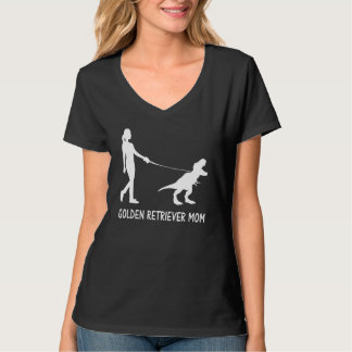 Golden Retriever Mom Dog Mama Dinosaur Women Mothe T-Shirt
