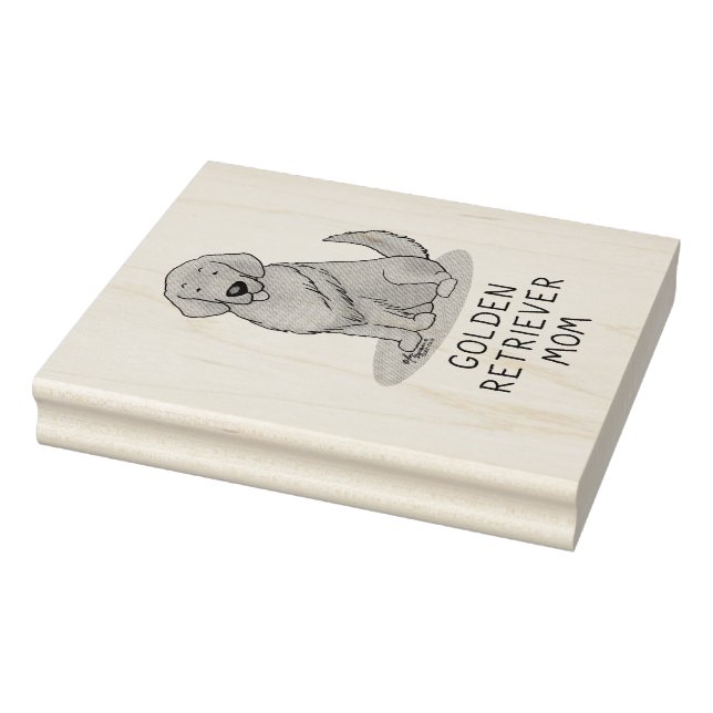 Golden Retriever Mom - Dog Mom Rubber Stamp (Stamp)