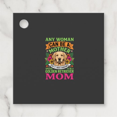 Golden Retriever Mom Floral Dog Lover Favor Tags