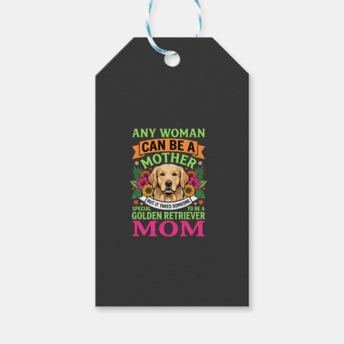 Golden Retriever Mom Floral Dog Lover Gift Tags