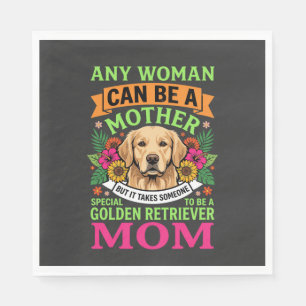 Golden Retriever Mom Floral Dog Lover Napkins