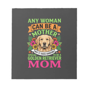 Golden Retriever Mom Floral Dog Lover Notepad