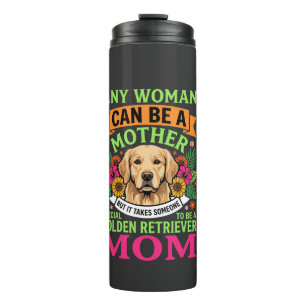 Golden Retriever Mom Floral Dog Lover Thermal Tumbler