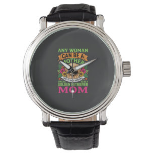 Golden Retriever Mom Floral Dog Lover Watch