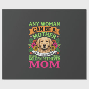 Golden Retriever Mom Floral Dog Lover Wrapping Paper