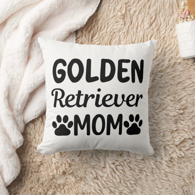 Golden Retriever Mom Funny quotes Throw Pillow (Blanket)