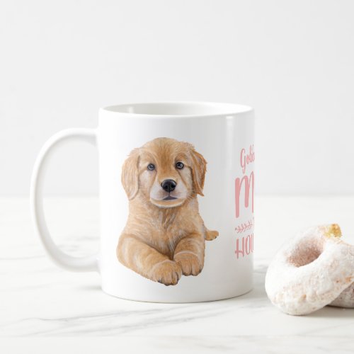 Golden Retriever Mom Gift Watercolor Puppy Dog     Coffee Mug