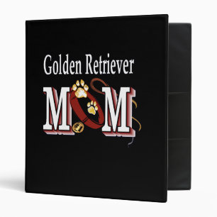 Golden Retriever Mom Gifts 3 Ring Binder