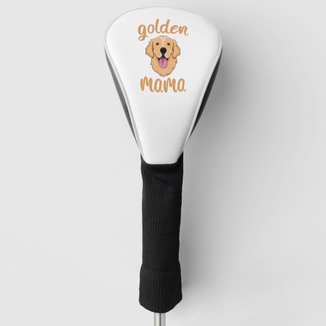 Golden Retriever Mom  Golf Head Cover (Front)