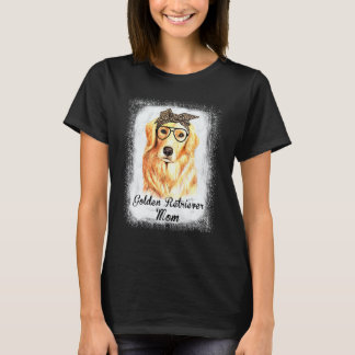 Golden Retriever Mom Leopard Bleached Dog Pet T-Shirt