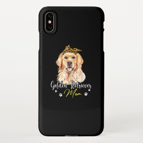Golden Retriever Mom Leopard Print Dog Lovers iPhone XS Max Case