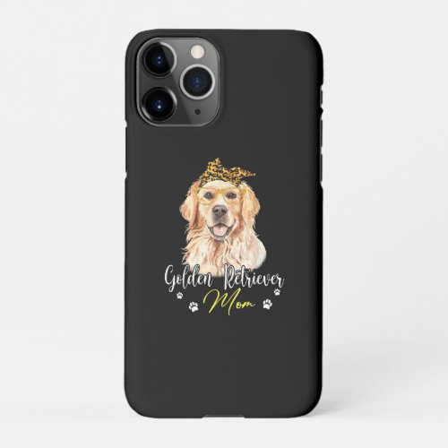 Golden Retriever Mom Leopard Print Dog Lovers iPhone 11Pro Case