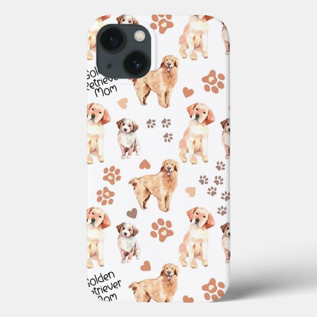 Golden Retriever Mom Pattern Case-Mate iPhone Case (Back)