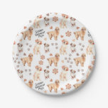 Golden Retriever Mom Pattern Paper Plates