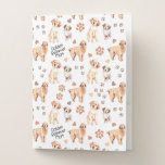 Golden Retriever Mom Pattern Pocket Folder