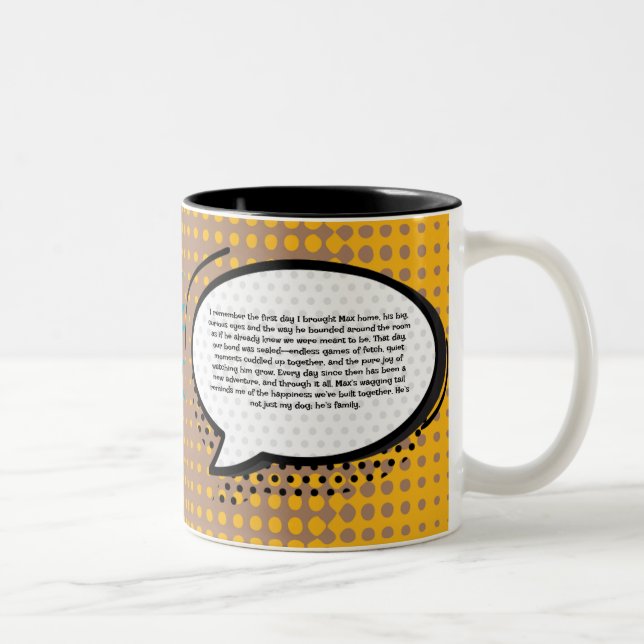 Golden Retriever Mom Pop Art Mug - Customizable (Right)