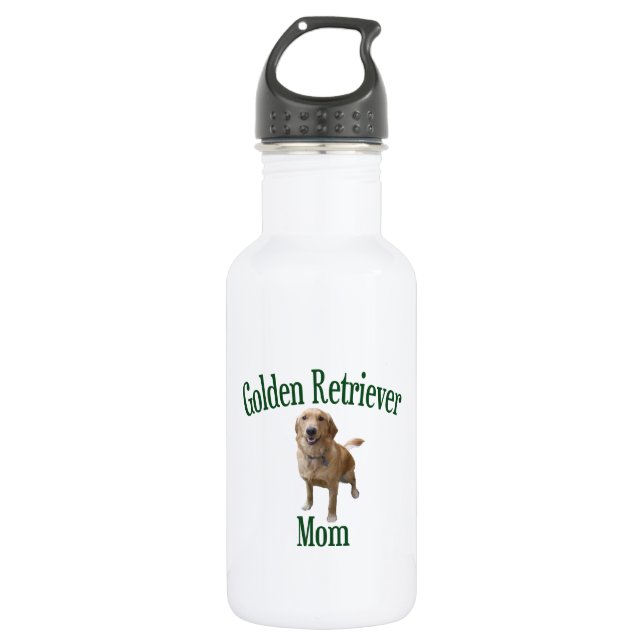 Golden Retriever Mom Stainless Steel Water Bottle (Front)